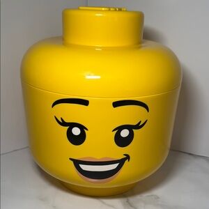 New LEGO Smiling Yellow Storage Head - Large